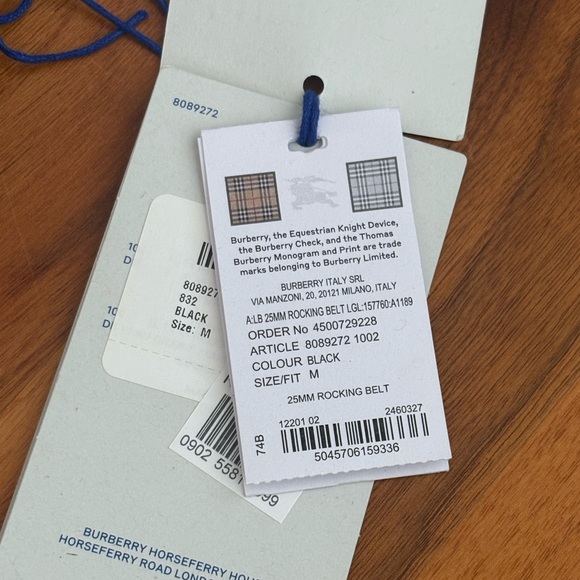 Burberry Rocking Horse Leather Belt, Black - Picture 10 of 13